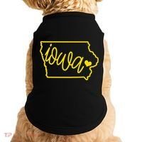 Iowa Map Iowa Lover Heaven Gold Map Doggie Tank thumb 0