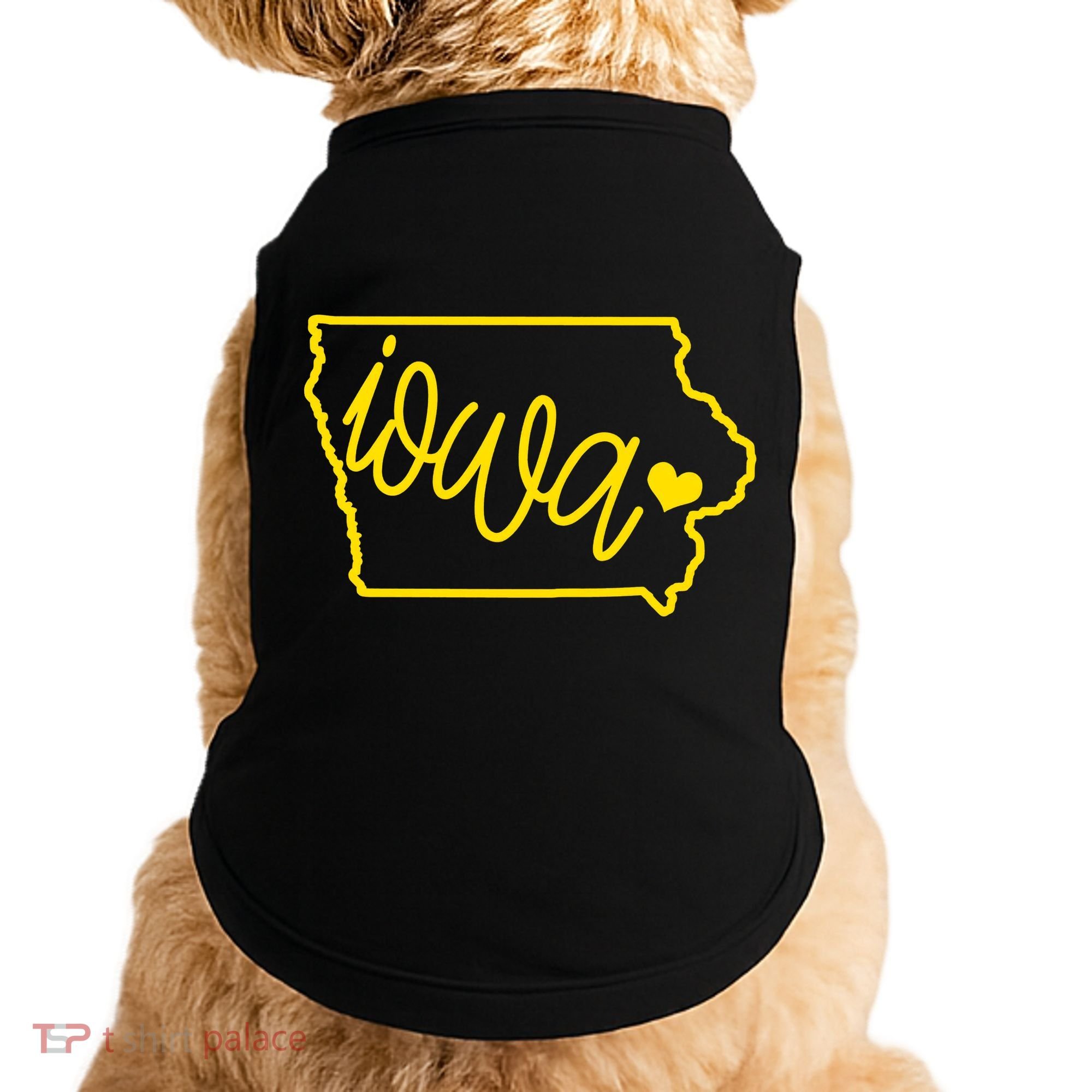 Iowa Map Iowa Lover Heaven Gold Map Doggie Tank
