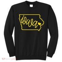 Iowa Map Iowa Lover Heaven Gold Map Sweatshirt thumb 0