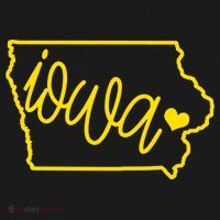 Iowa Map Iowa Lover Heaven Gold Map Sweatshirt thumb 3