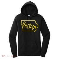 Iowa Map Iowa Lover Heaven Gold Map Women's Hoodie thumb 0