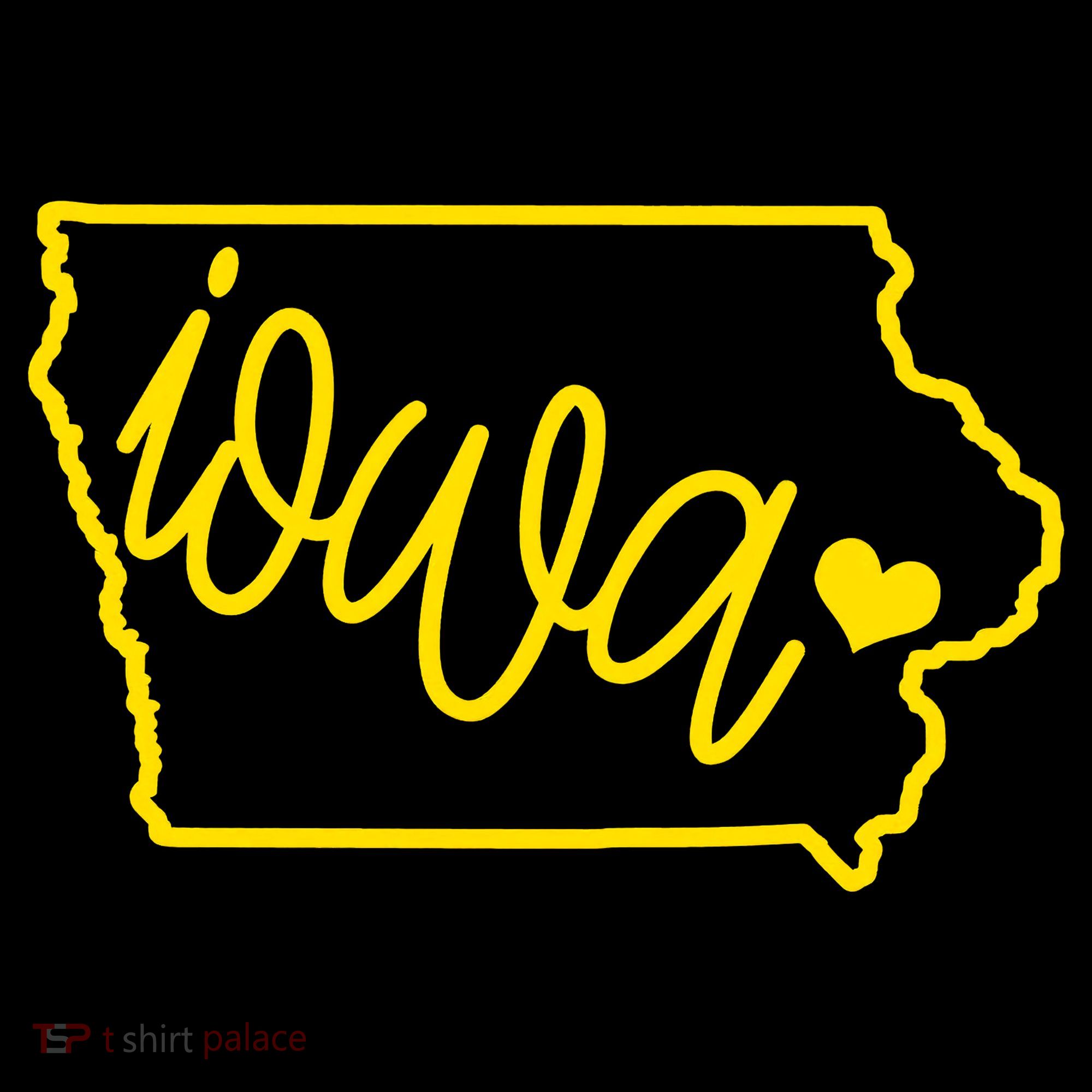 Iowa Map Iowa Lover Heaven Gold Map Women's Hoodie