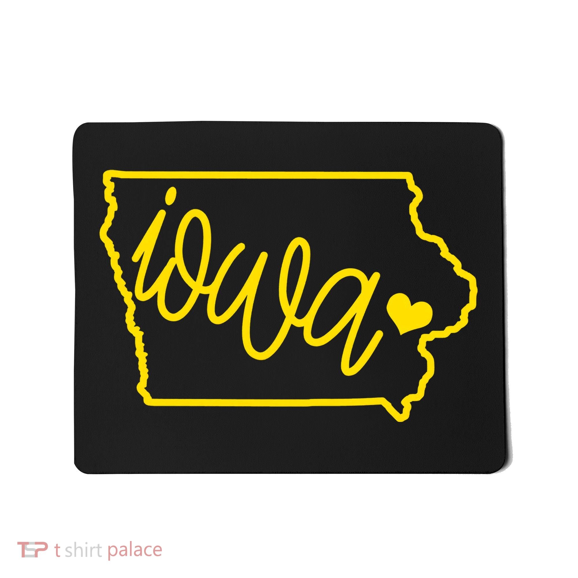 Iowa Map Iowa Lover Heaven Gold Map Mousepad