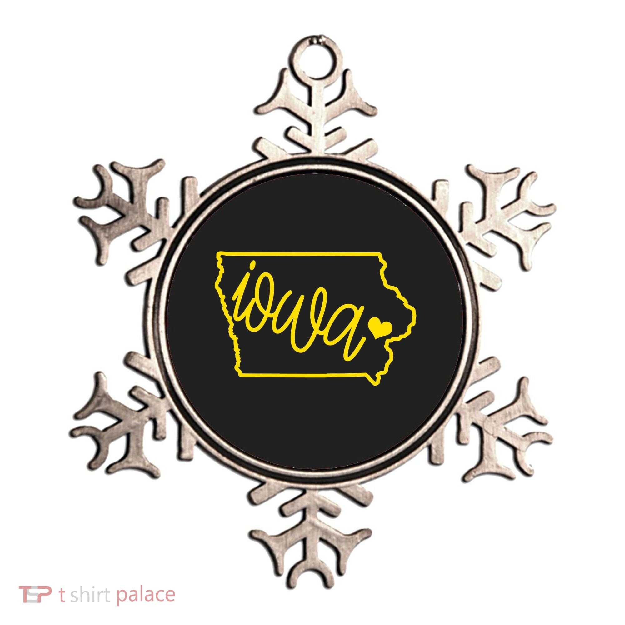Iowa Map Iowa Lover Heaven Gold Map Ornament