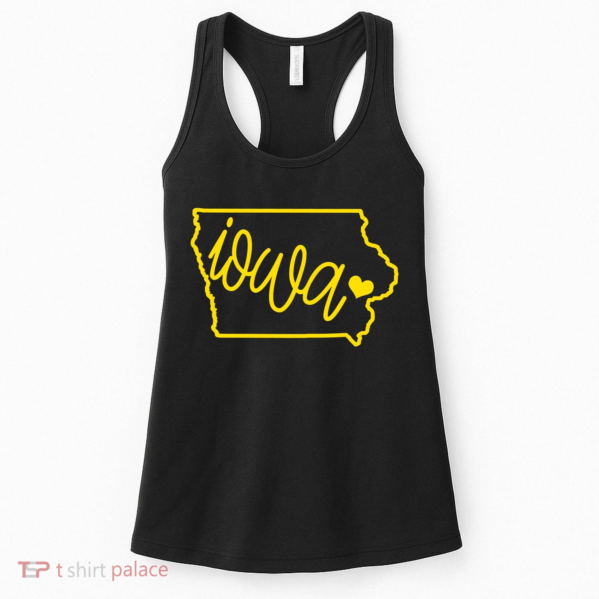 Iowa Map Iowa Lover Heaven Gold Map Women's Tank Top