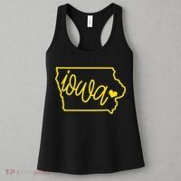 Iowa Map Iowa Lover Heaven Gold Map Women's Tank Top thumb 3