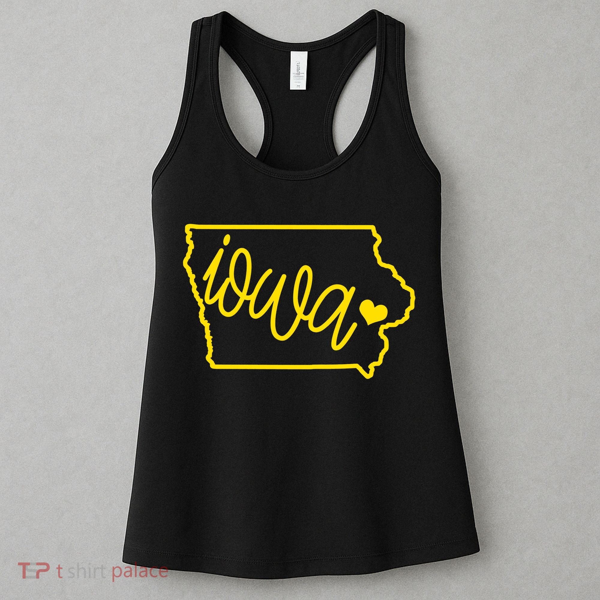 Iowa Map Iowa Lover Heaven Gold Map Women's Tank Top