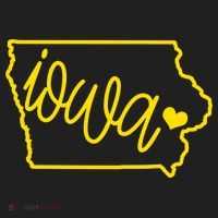 Iowa Map Iowa Lover Heaven Gold Map Hat thumb 2