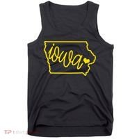 Iowa Map Iowa Lover Heaven Gold Map Tank Top thumb 0