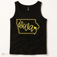 Iowa Map Iowa Lover Heaven Gold Map Tank Top thumb 2