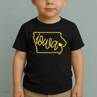 Iowa Map Iowa Lover Heaven Gold Map Toddler T-Shirt thumb 2