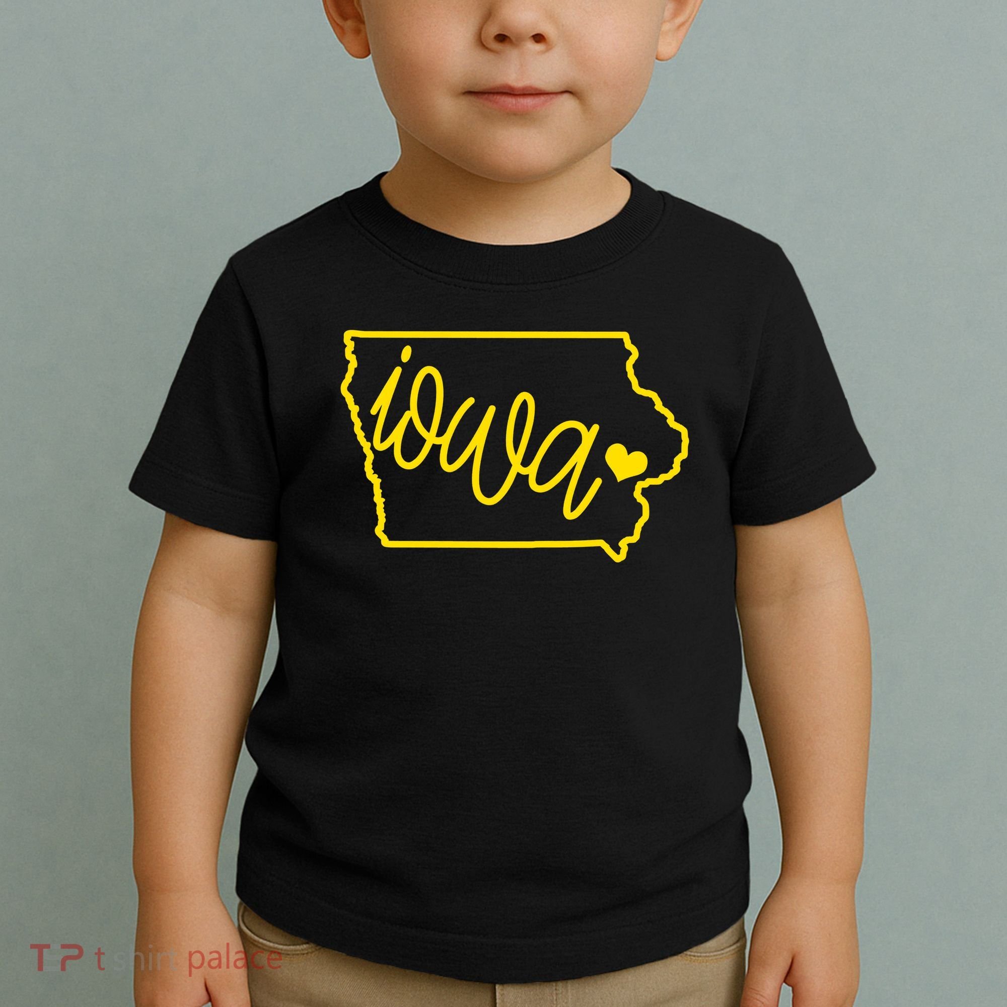Iowa Map Iowa Lover Heaven Gold Map Toddler T-Shirt