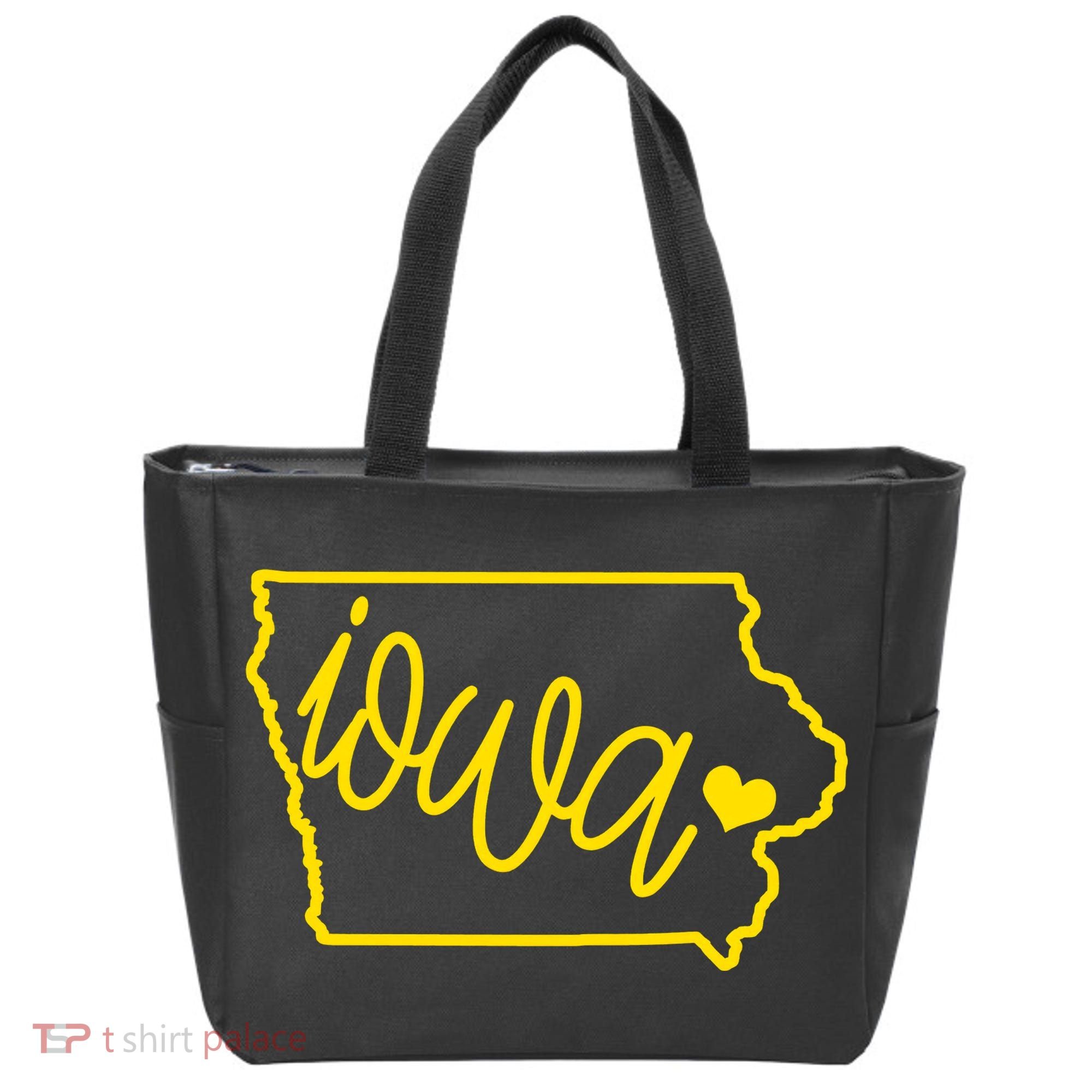 Iowa Map Iowa Lover Heaven Gold Map Tote Bag