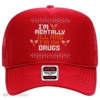 IM Mentally Ill And IM On Drugs Ugly Christmas Hat thumb 0