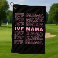 Ivf Mama Infertility Journey Proud Mom Dad Parents Embryo Gift Golf Towel thumb 1
