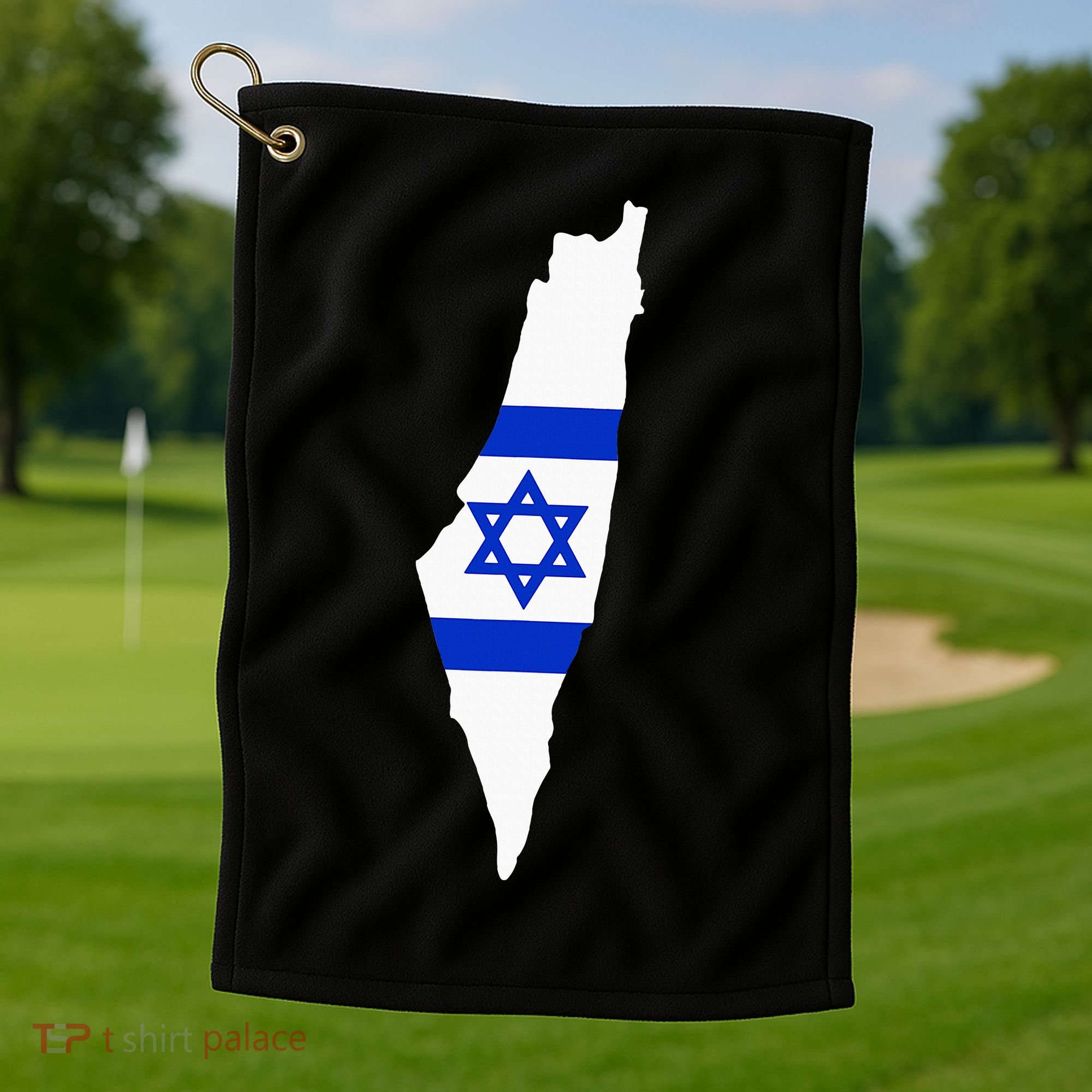 Israel Map Golf Towel