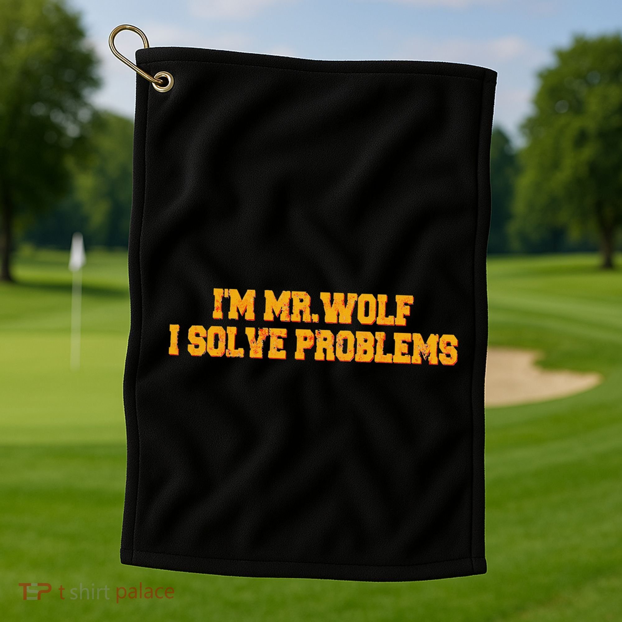 IM Mr.Wolf I Solve Problems Golf Towel