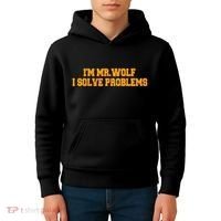 IM Mr.Wolf I Solve Problems Kids Hoodie thumb 4