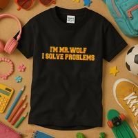 IM Mr.Wolf I Solve Problems Kids T-Shirt thumb 3