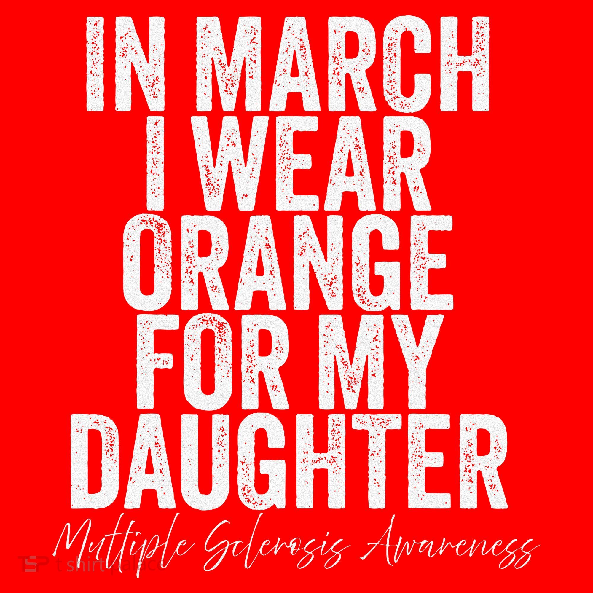 In March I Wear Orange for my Daughter MS Santa Hat