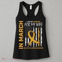 In March I Wear Orange For My Wife Multiple Sclerosis Flag Women's Tank Top thumb 3
