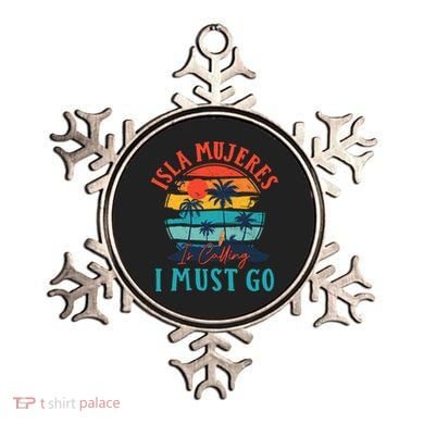 Isla Mujeres Is Calling I Must Go Beach Vacation Vintage Ornament