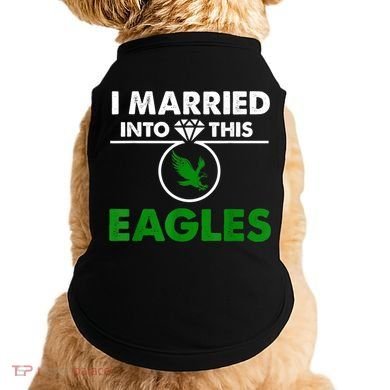 i married into this eagles design Quote apparel cool saying Doggie Tank