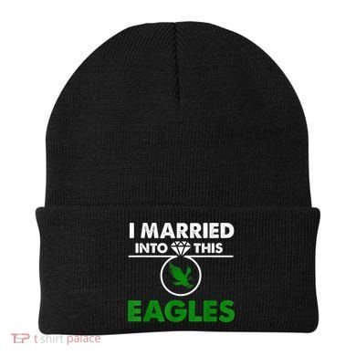 i married into this eagles design Quote apparel cool saying Beanie