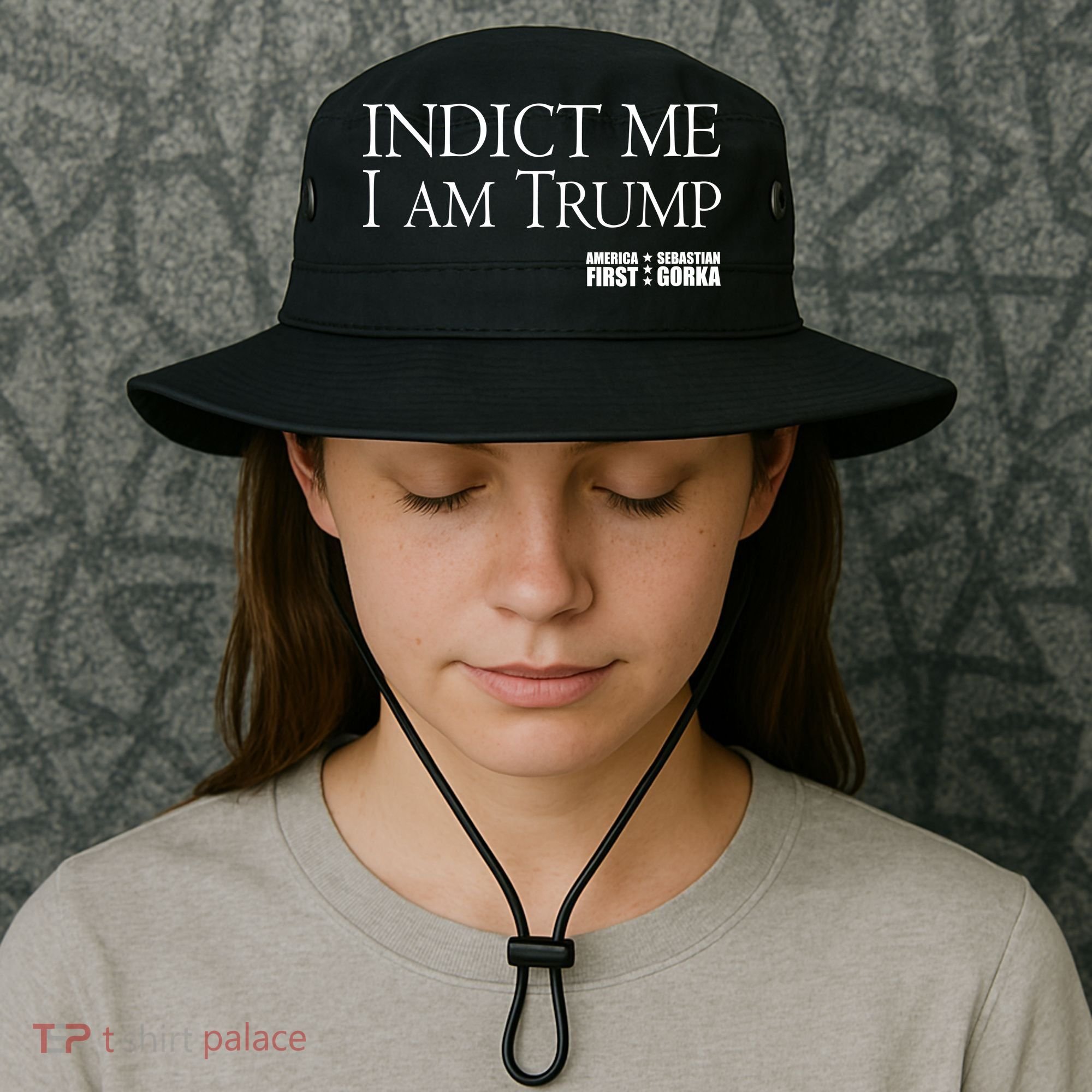 Indict Me I Am Trump America First Bucket Hat