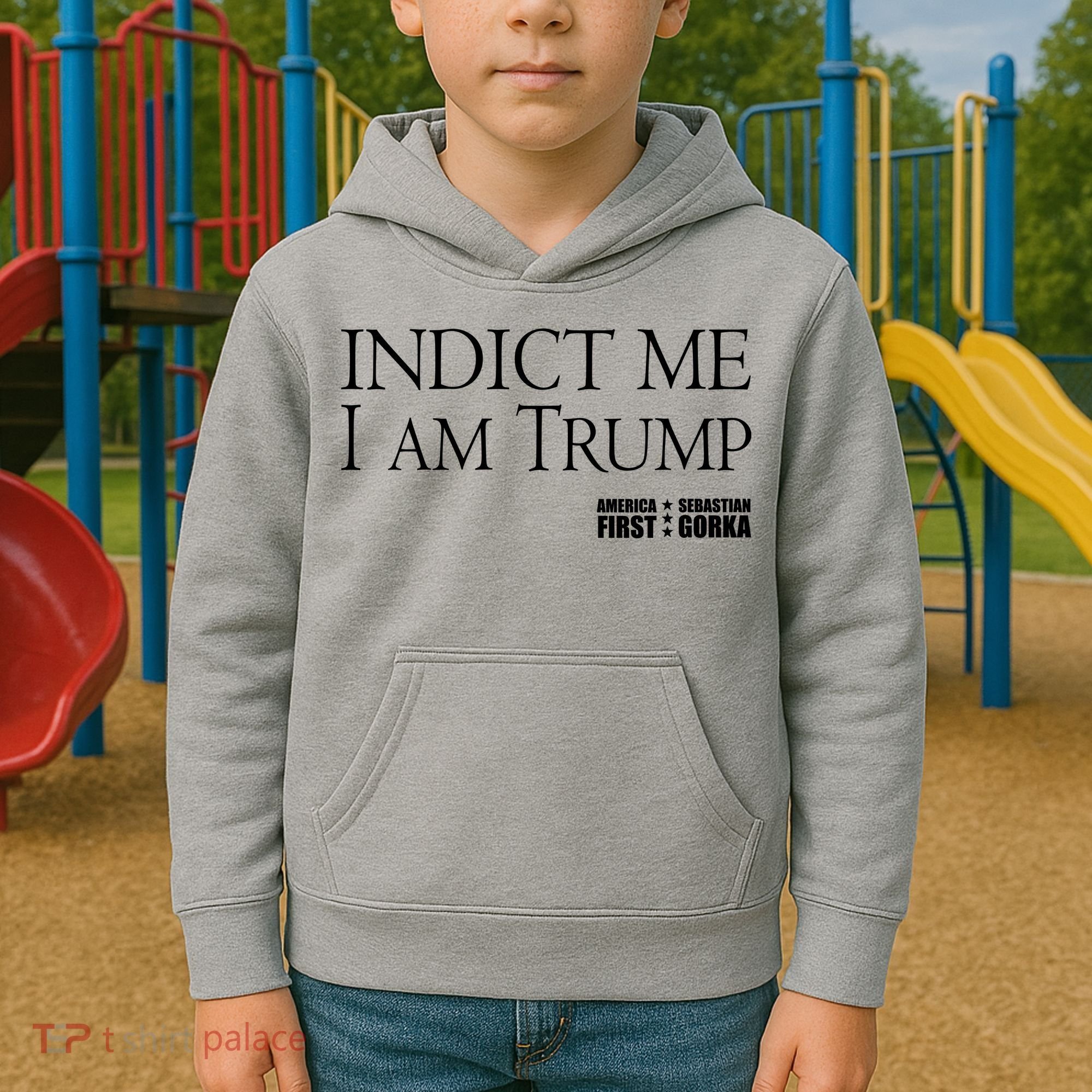 Indict Me I Am Trump America First Kids Hoodie