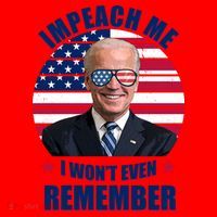 Impeach Me I Won't Even Remember Joe Biden American Flag Funny Santa Hat thumb 1