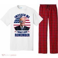 Impeach Me I Won't Even Remember Joe Biden American Flag Funny Pajama Set thumb 0