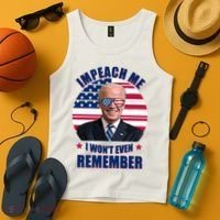 Impeach Me I Won't Even Remember Joe Biden American Flag Funny Tank Top thumb 4