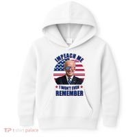 Impeach Me I Won't Even Remember Joe Biden American Flag Funny Kids Hoodie thumb 0