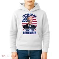 Impeach Me I Won't Even Remember Joe Biden American Flag Funny Kids Hoodie thumb 4