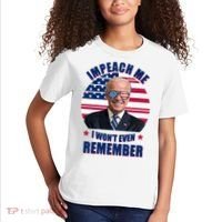 Impeach Me I Won't Even Remember Joe Biden American Flag Funny Kids T-Shirt thumb 2