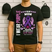 In May I Wear Purple For My Mom Lupus Awareness Lupus Fighter Lupus Supporter T-Shirt thumb 6
