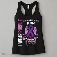 In May I Wear Purple For My Mom Lupus Awareness Lupus Fighter Lupus Supporter Women's Tank Top thumb 3