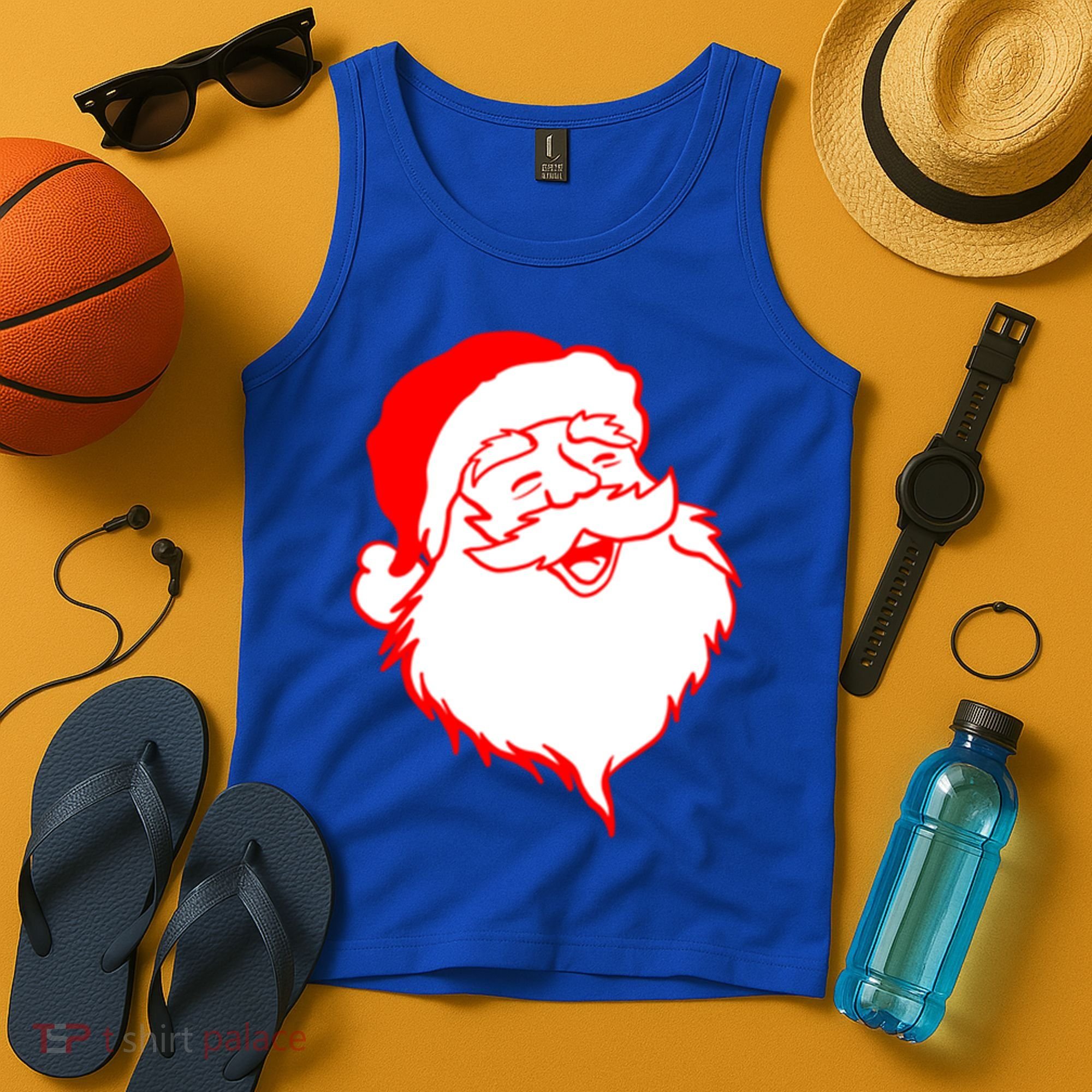 In My Jolly Era Merry Christmas Retro Santa Claus Gift Tank Top