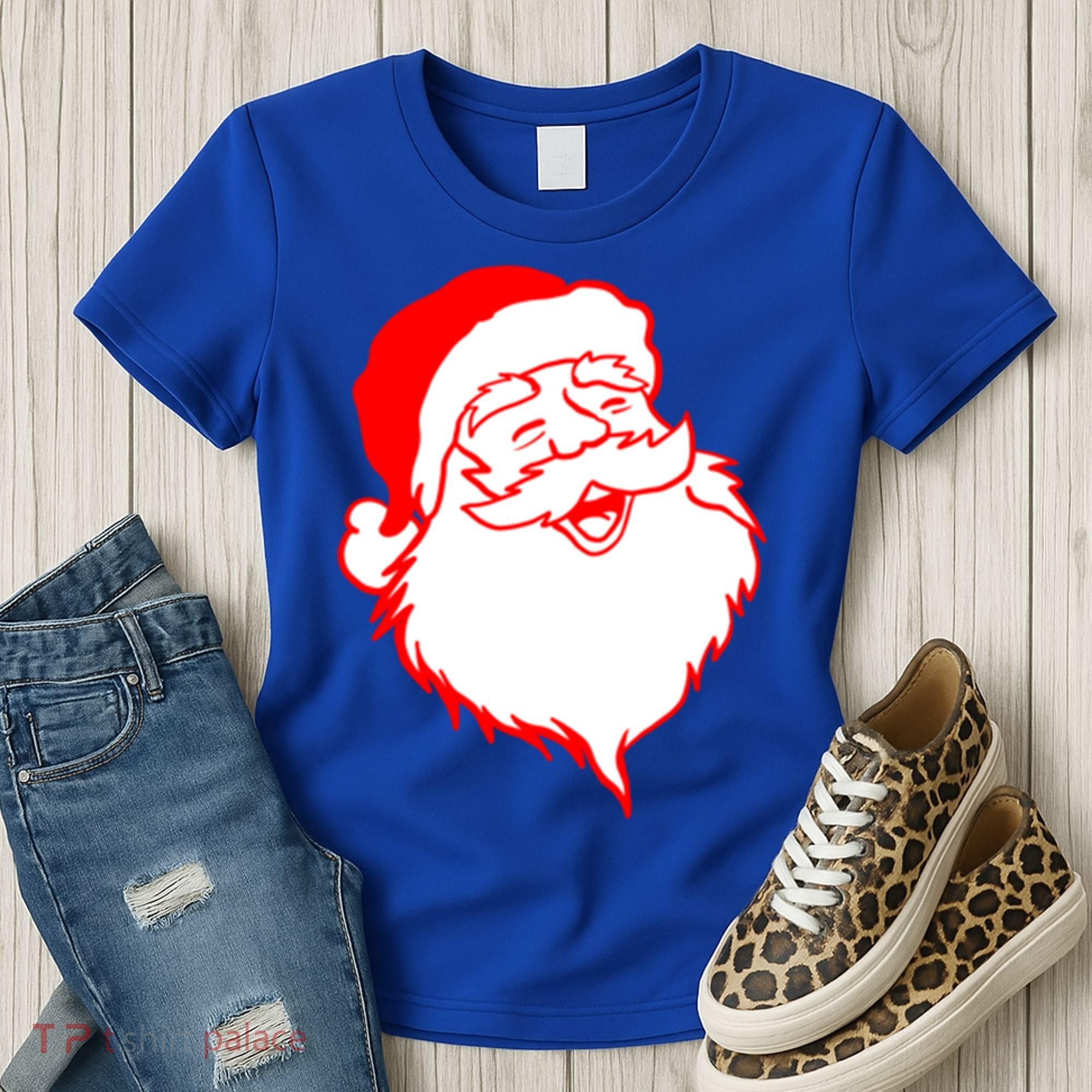 In My Jolly Era Merry Christmas Retro Santa Claus Gift Women's T-Shirt