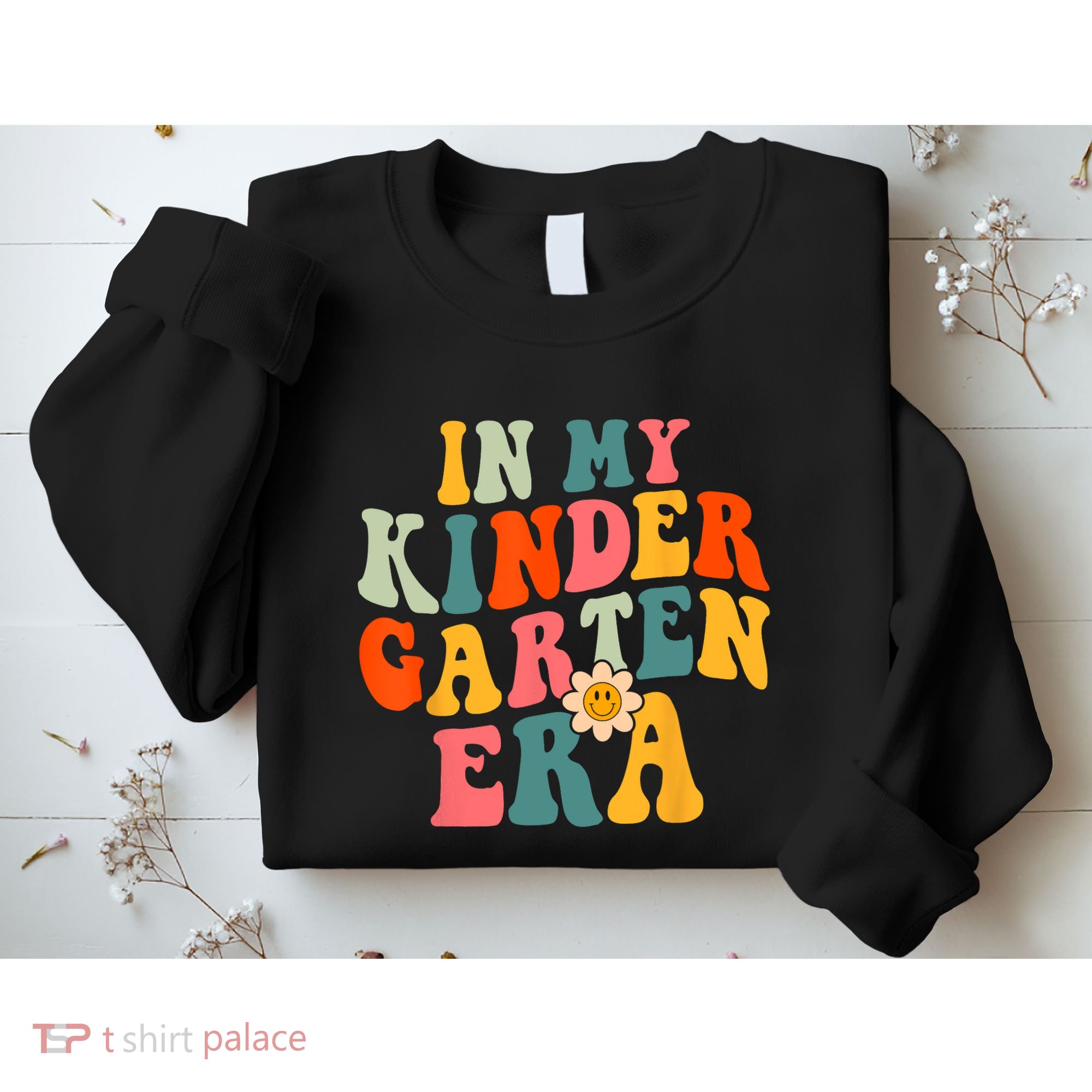 In My Kindergarten Teacher Era Shirts Kinder Groovy Retro Sweatshirt