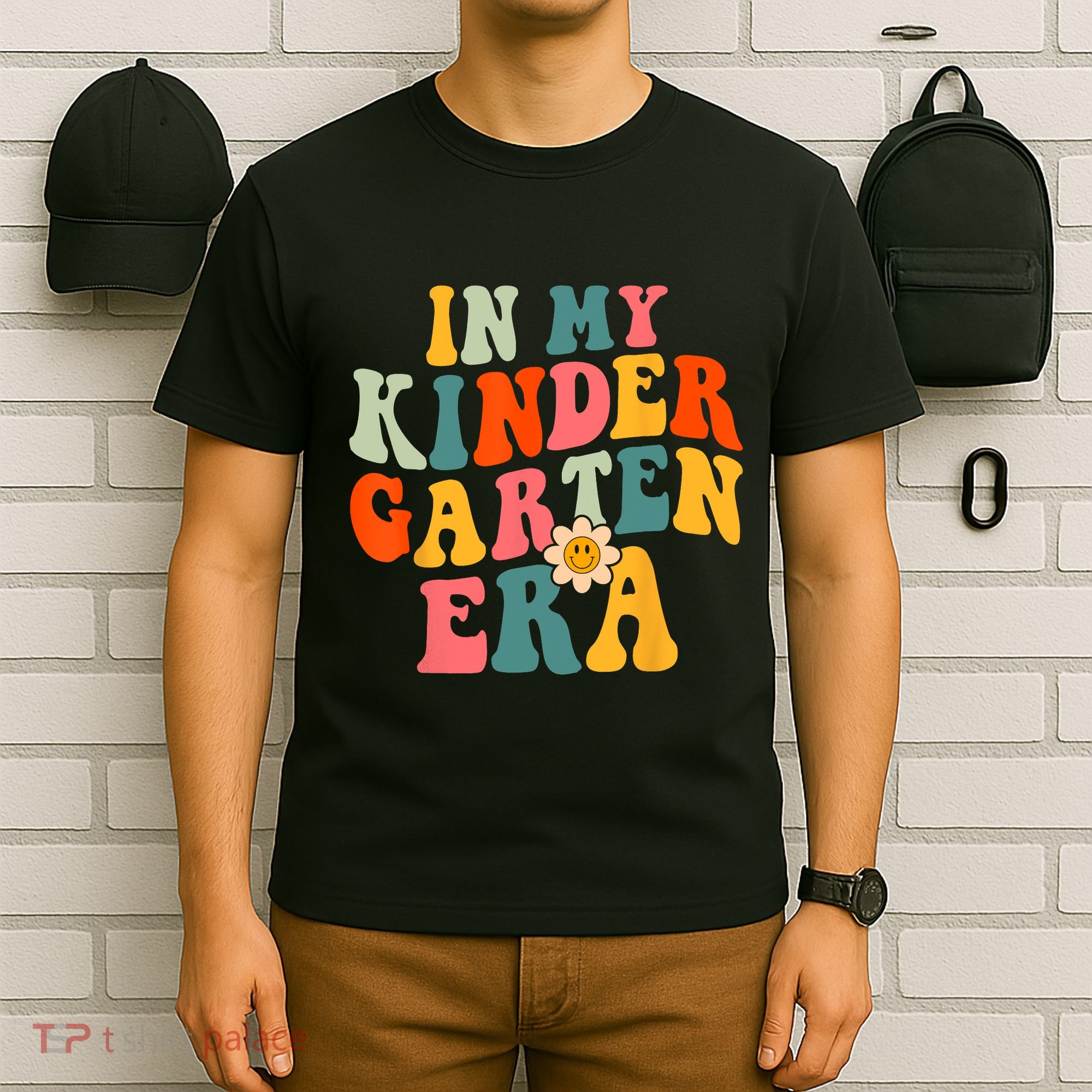 In My Kindergarten Teacher Era Shirts Kinder Groovy Retro T-Shirt