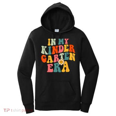 In My Kindergarten Teacher Era Shirts Kinder Groovy Retro Women's Hoodie