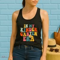 In My Kindergarten Teacher Era Shirts Kinder Groovy Retro Women's Tank Top thumb 2