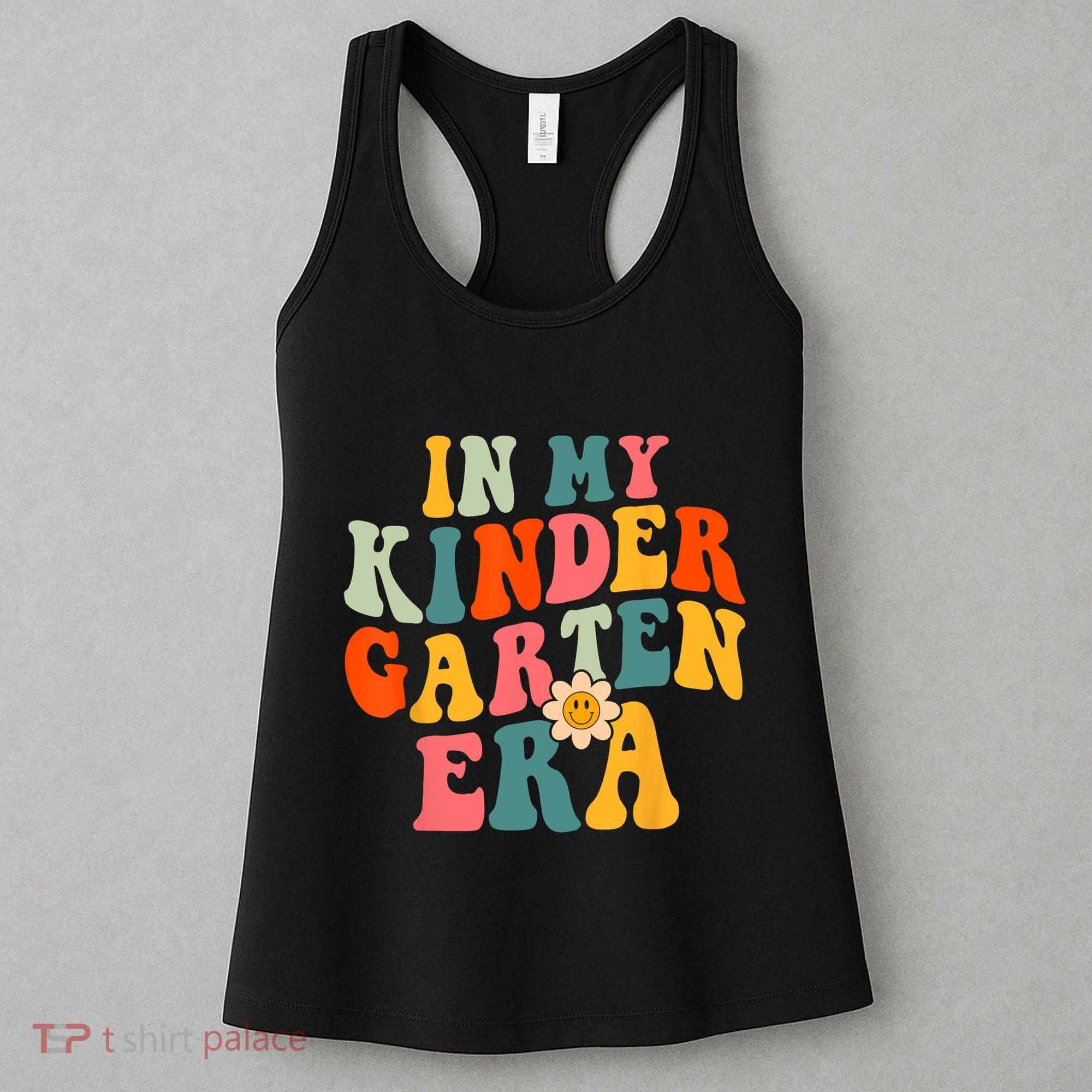 In My Kindergarten Teacher Era Shirts Kinder Groovy Retro Women's Tank Top