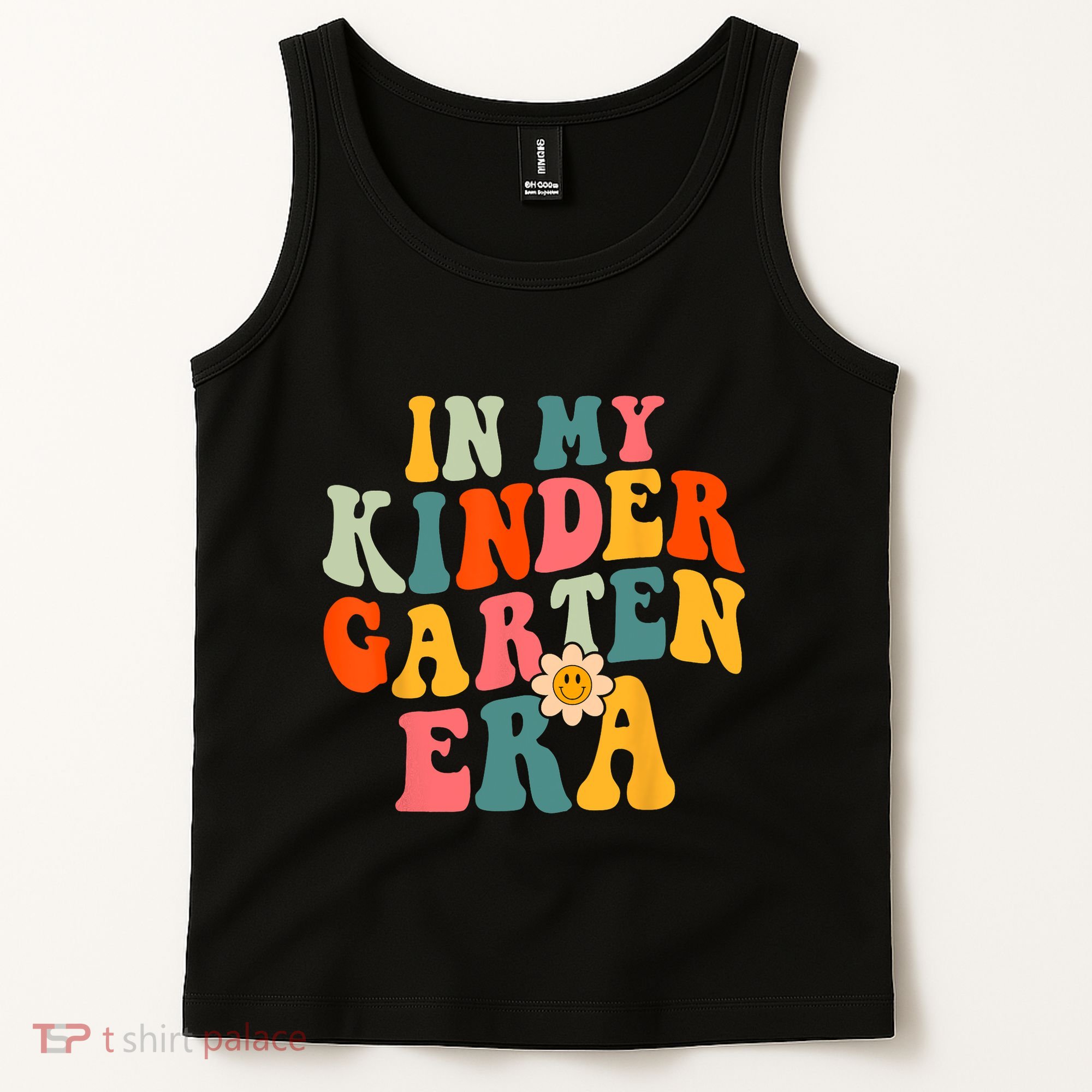 In My Kindergarten Teacher Era Shirts Kinder Groovy Retro Tank Top