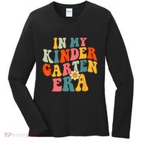 In My Kindergarten Teacher Era Shirts Kinder Groovy Retro Women's Long Sleeve Shirt thumb 0