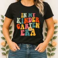 In My Kindergarten Teacher Era Shirts Kinder Groovy Retro Women's T-Shirt thumb 2