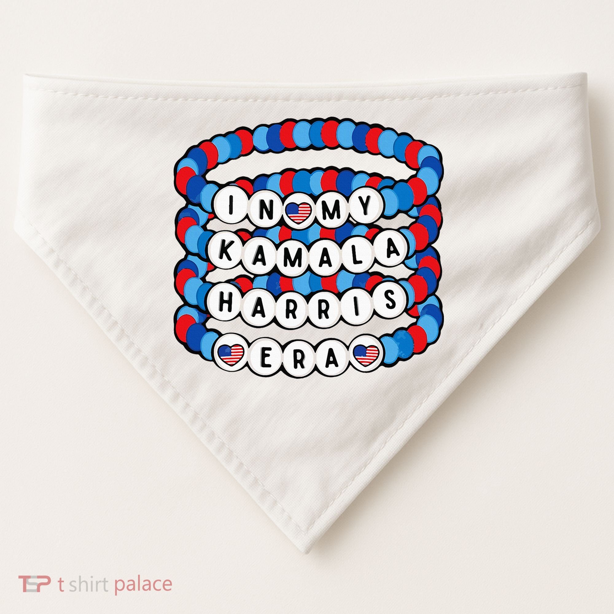 In My Kamala Harris Era Harris Democrat Harris 2024 Bracelet USA-Made Doggie Bandana