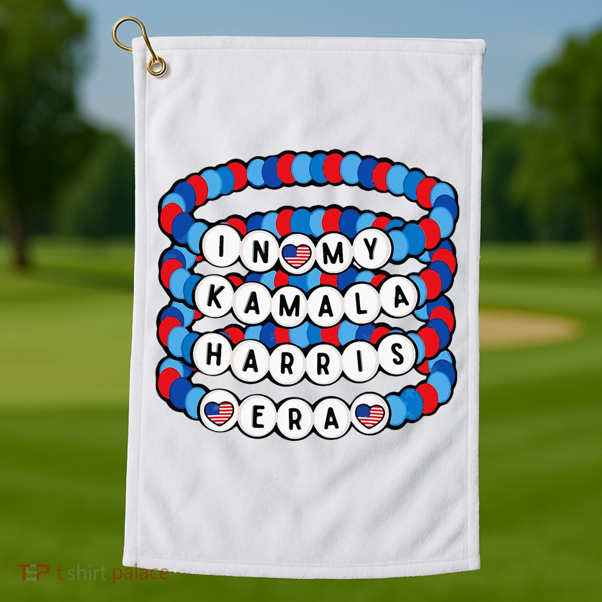 In My Kamala Harris Era Harris Democrat Harris 2024 Bracelet Golf Towel